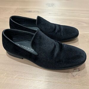 Men’s Faux-Suede Smoking Flats/Loafers